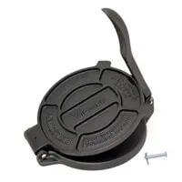 Victoria 8 Inch Cast Iron Tortilla Press. Tortilla Maker, Flour Tortilla press, Rotis Press, Dough Press, Pataconera Seasoned with Flaxeed Oil