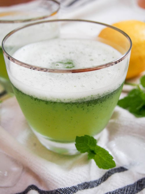 Limonana Middle Eastern Mint Lemonade with fresh mint garnish