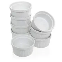 Set of 8, 4 oz Porcelain Ramekins