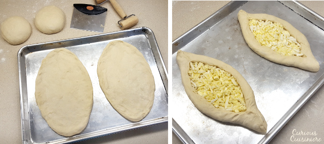 Making Georgean cheese bread