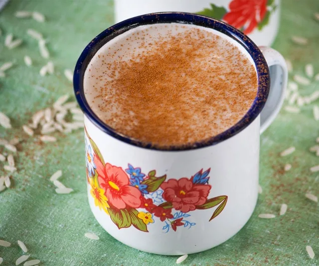 A mug of Guatemalan Atolillo Hot Rice Atole Drink