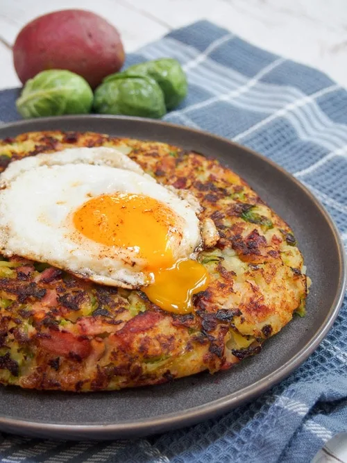 Shredded Potato Cake with Leeks and Cheese - New England