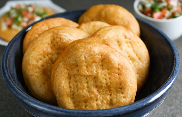 Chilean Sopaipillas after frying