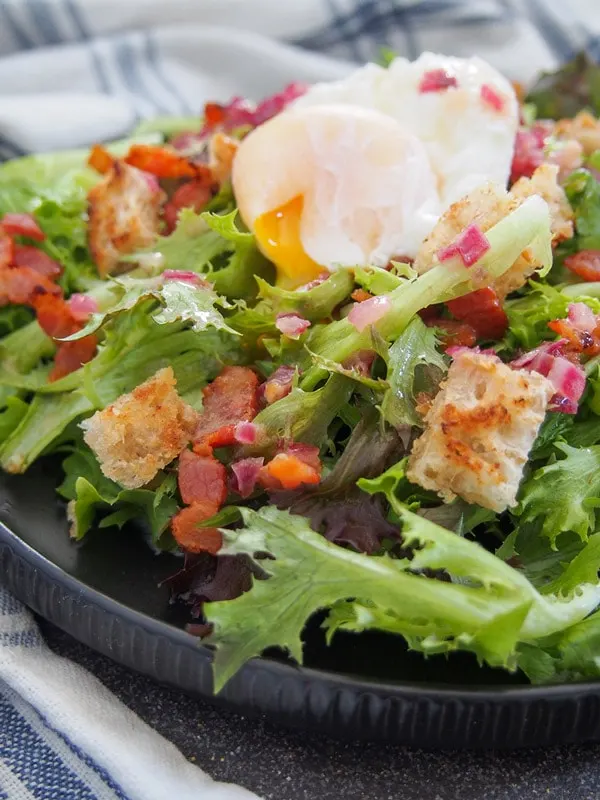 Salade Lyonnaise (Warm Bacon and Poached Egg Salad)