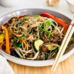 Japchae (Korean Glass Noodle Stir Fry)