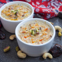 Sheer khurma overhead rice pudding