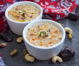 Sheer khurma overhead rice pudding