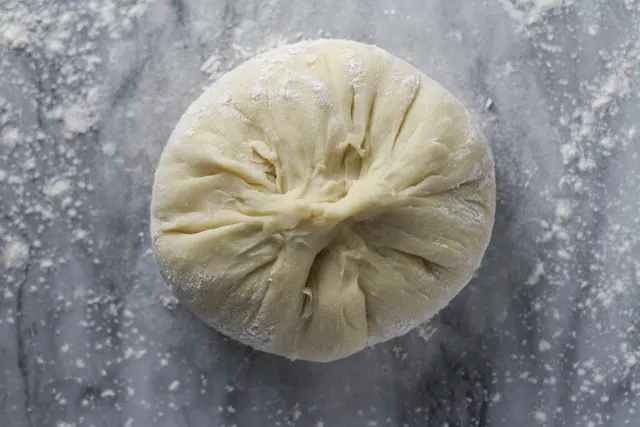 Step 3 - Imeruli Khachapuri - Georgian cheese bread dough filled with cheese filling