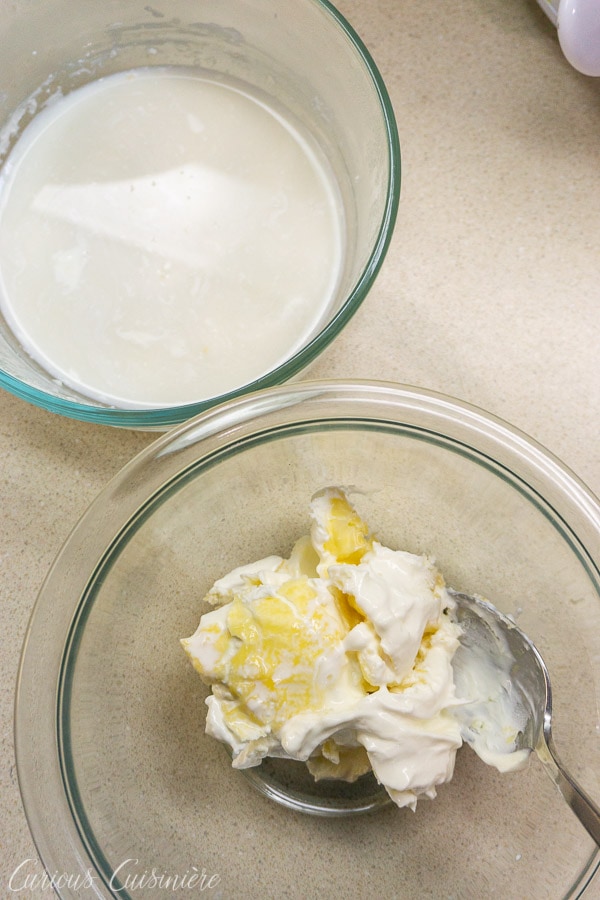 Homemade clotted cream - clotted cream separated out