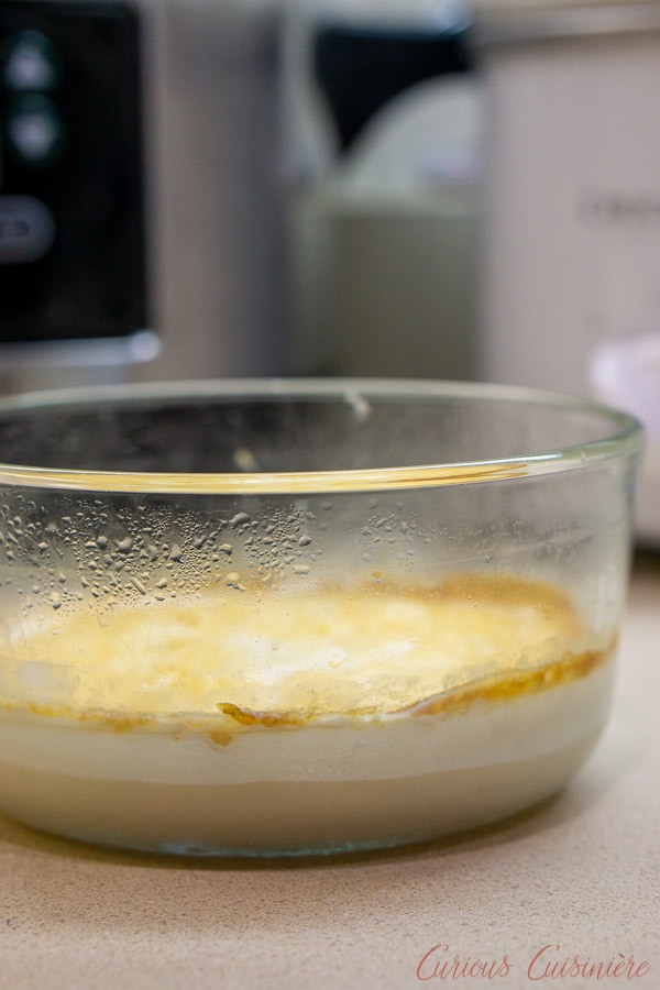 Homemade clotted cream made in the slow cooker- cream separation