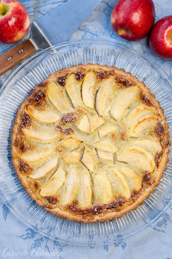 Tarte Normande (French Apple Tart) overhead image