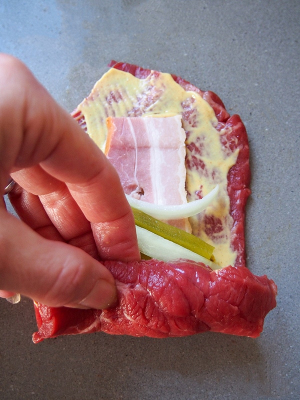 Rolling German Beef Rouladen