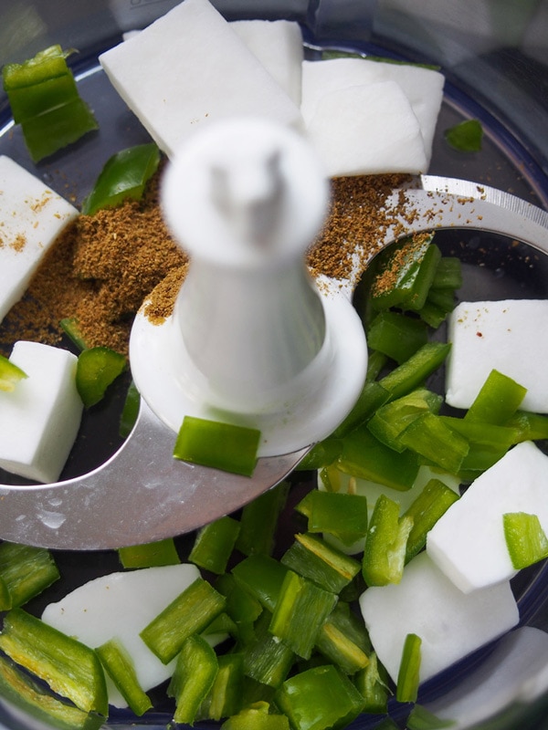 Coconut chili paste ingredients for erissery
