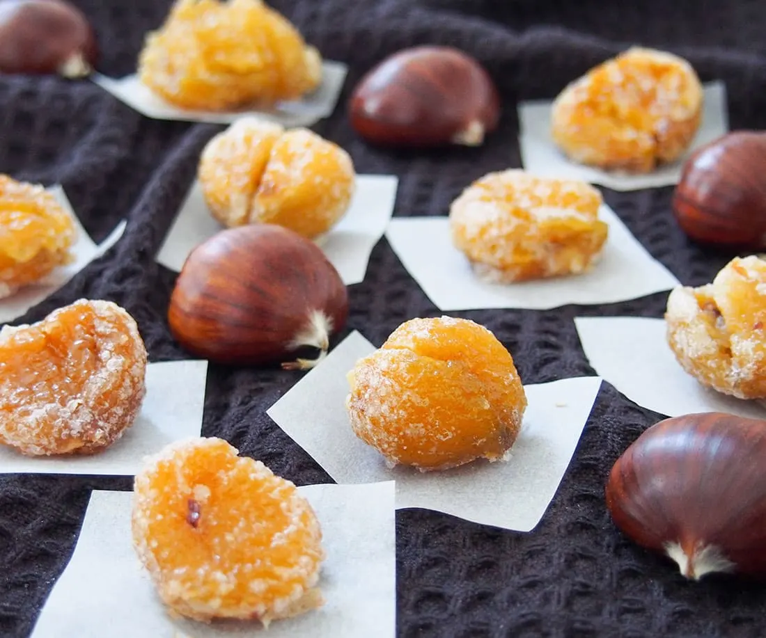 Marron Glace (French Candied Chestnuts) serving