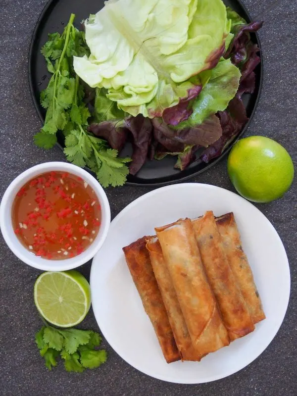 Vietnamese Spring Rolls - Cha Gio with dipping sauce