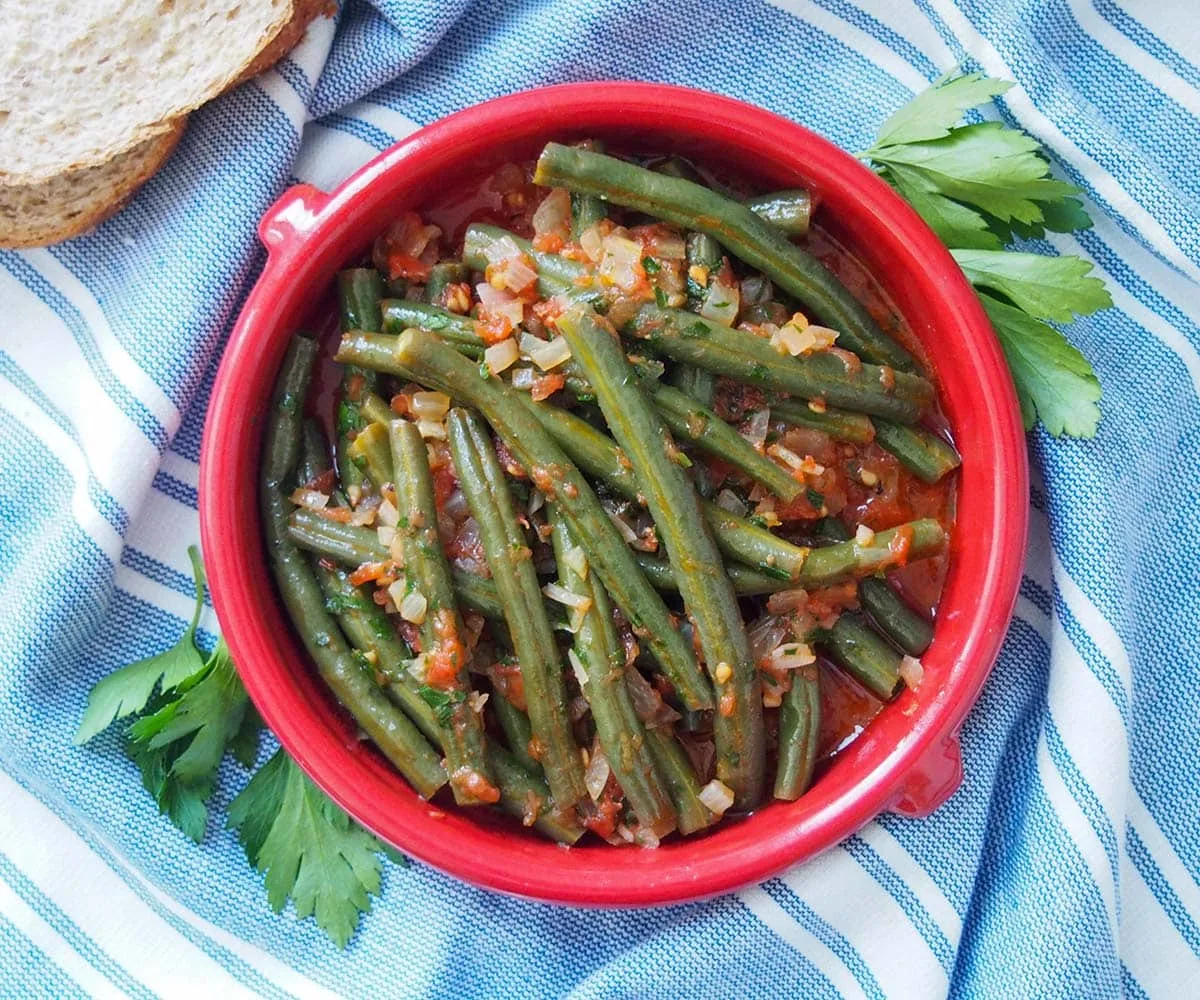 Fasolakia - Greek Green Beans - Greek meze dish