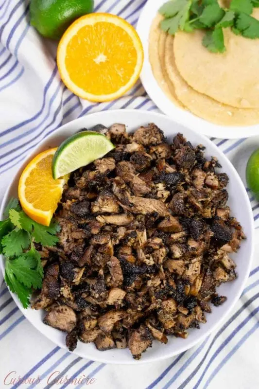 Mexican Carnitas -Slow Cooked Pork Shoulder with orange and cinnamon