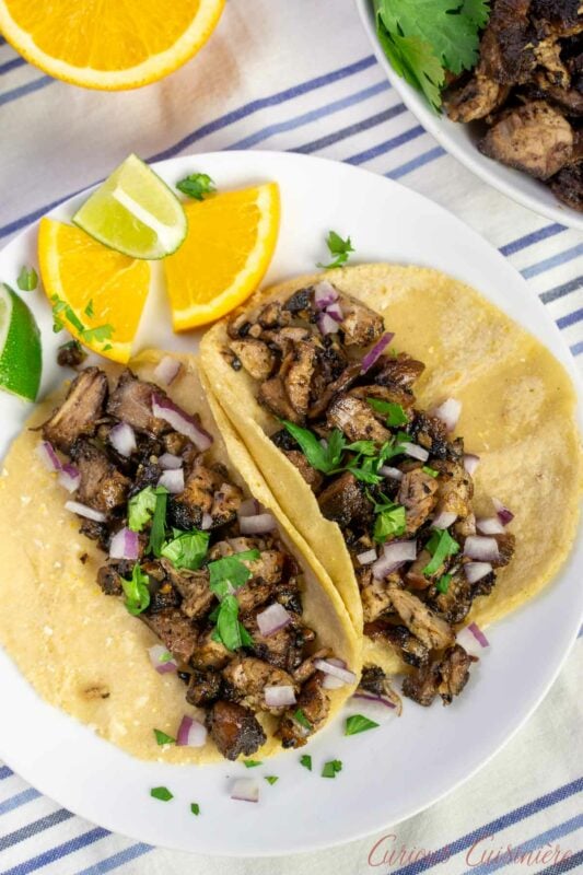 Mexican Carnitas -Slow Cooked Pork Shoulder tacos with cilantro
