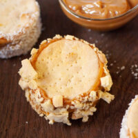 Chilenitos - Chilean Dulce de Leche sandwich cookies rolled in cookie crumbs