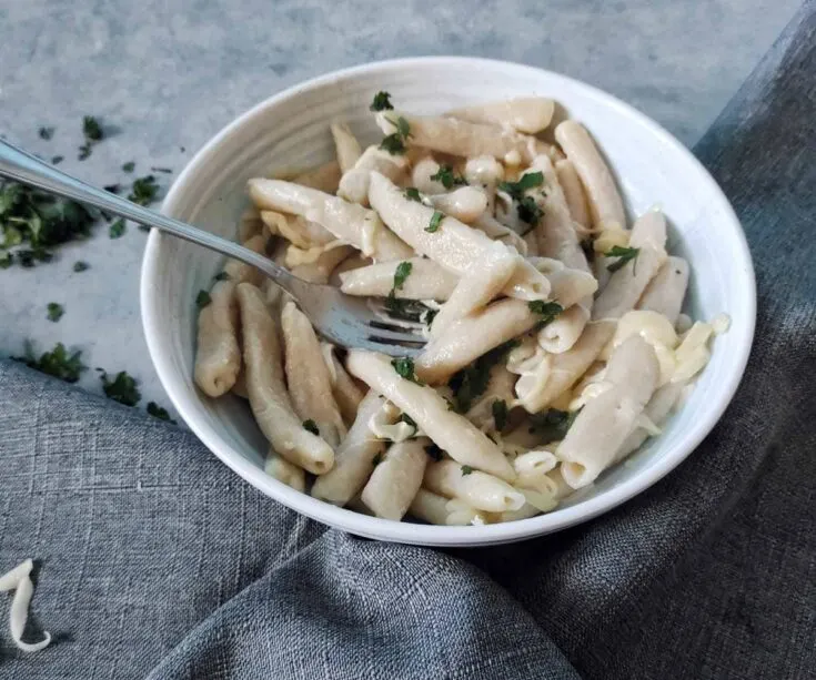Homemade pasta with cheese