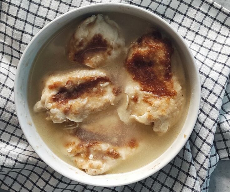 Zagorski Štrukli Served in Soup (Croatian Cheese Dumpling Soup)