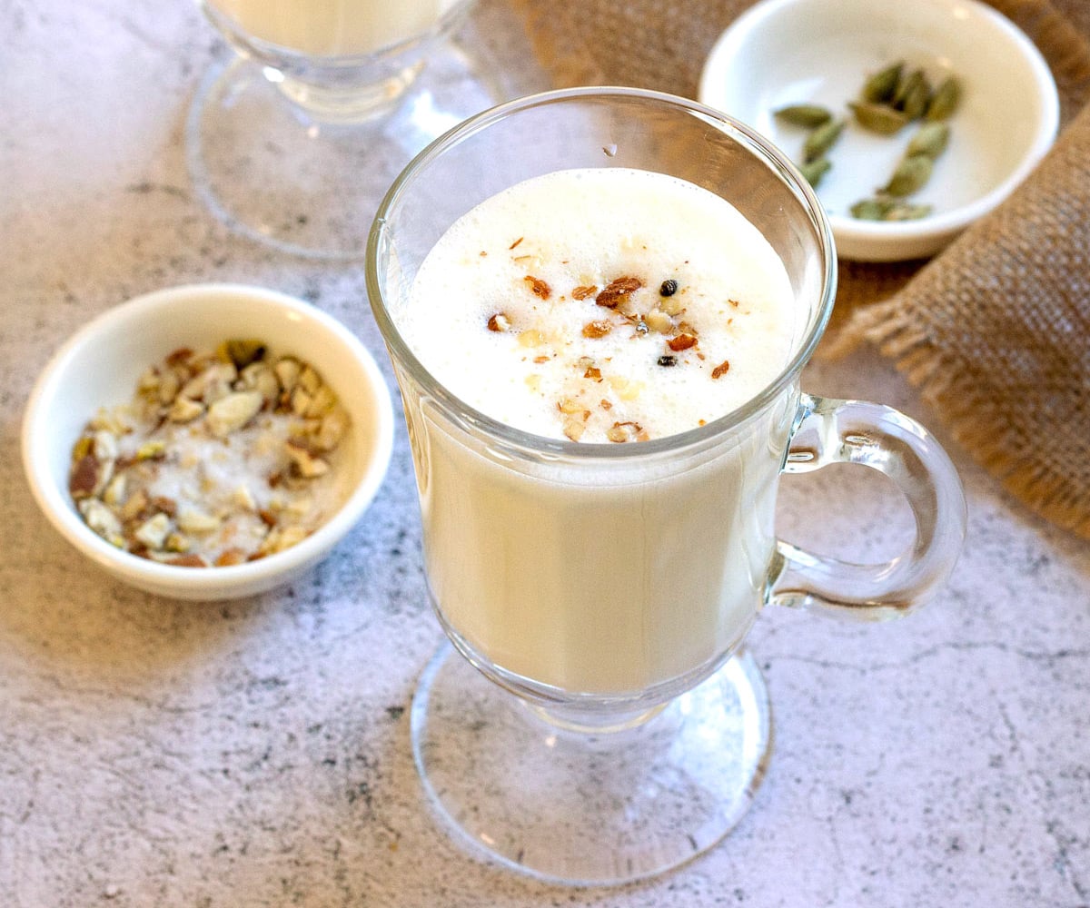 The Best Sweet Lassi (Indian Yogurt Drink) - Piping Pot Curry