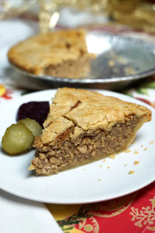 Tourtiere French Canadian Pork Pie slice
