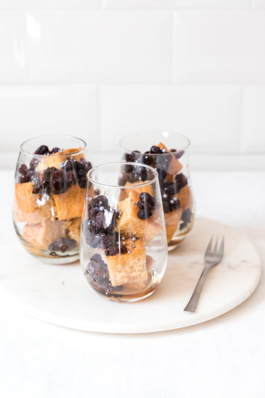 Sopa Borracha - Panamanian Rum Cake served with raisins and prunes 