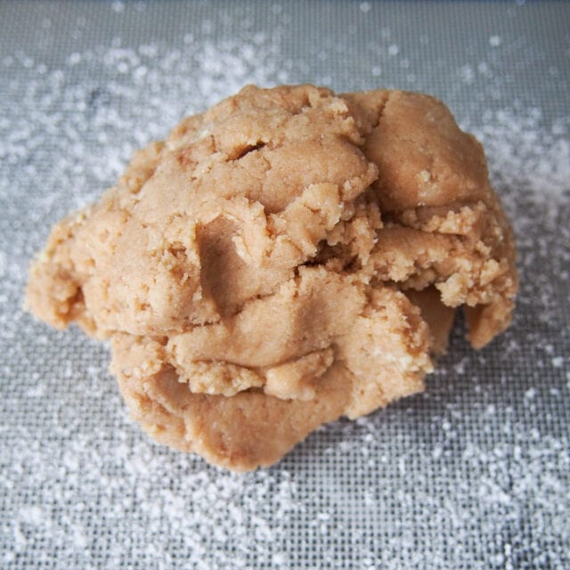 Dough for zimtsterne German cinnamon star cookies - made with almond flour