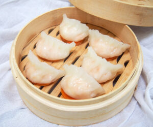 Har gow dumplings cooked