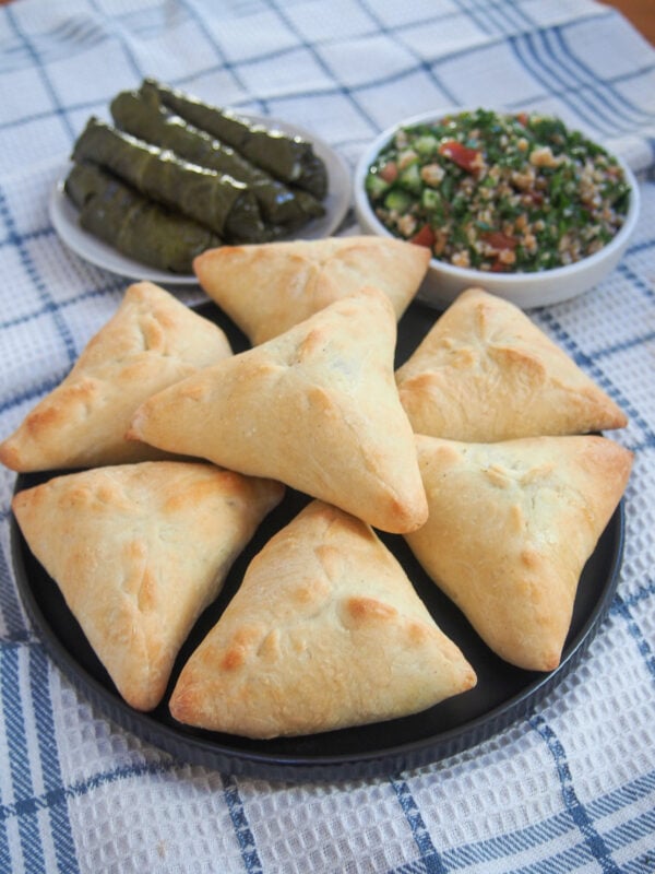 Spinach fatayer - Lebanese spinach pastry