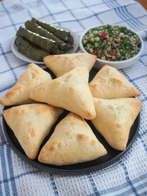 Spinach fatayer - Lebanese spinach pastry