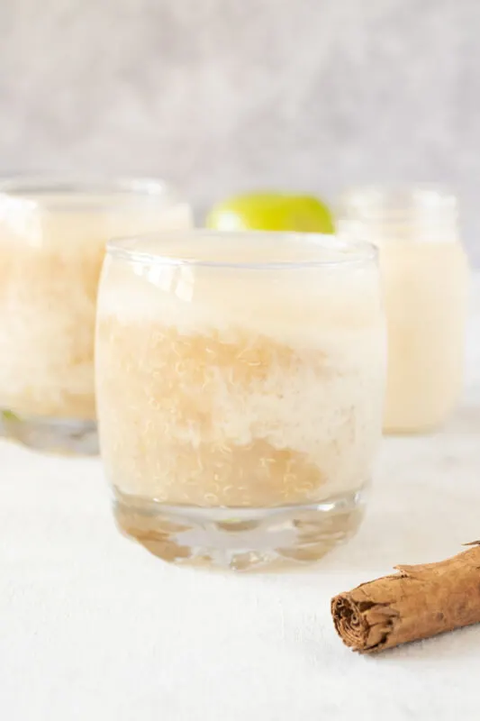 Bolivian breakfast quinoa drink with evaporated milk