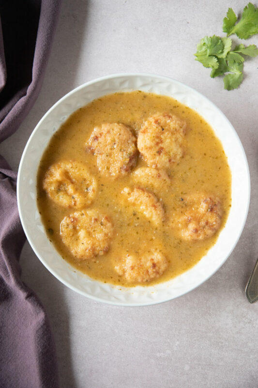 Bowl of Sopa de Capirotadas (Honduran Dumpling Soup)