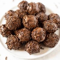 Brigadeiros (Brazilian chocolate truffles)