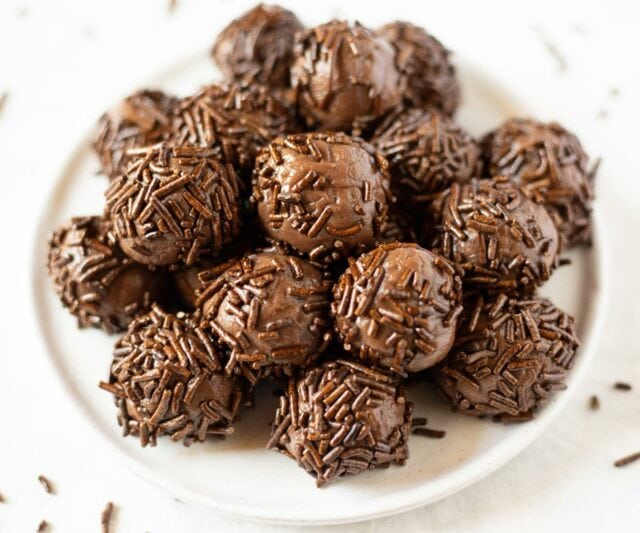 Brigadeiros (Brazilian chocolate truffles)