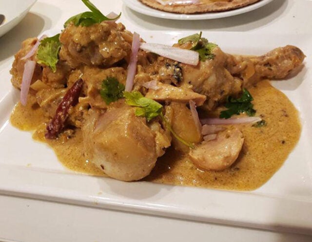 Padampuri Murgh (Padampuri chicken curry) with khoya sauce