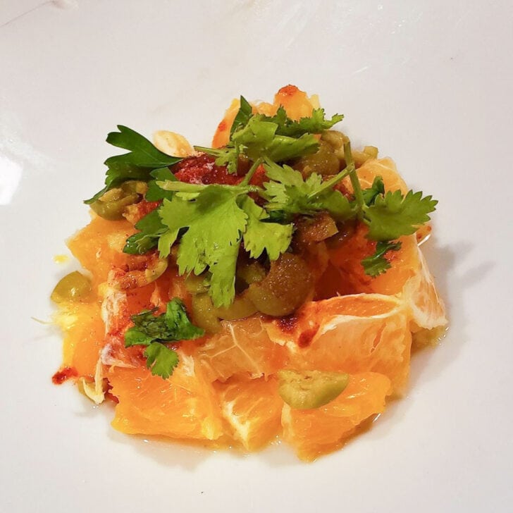 Moroccan Orange Salad with olives