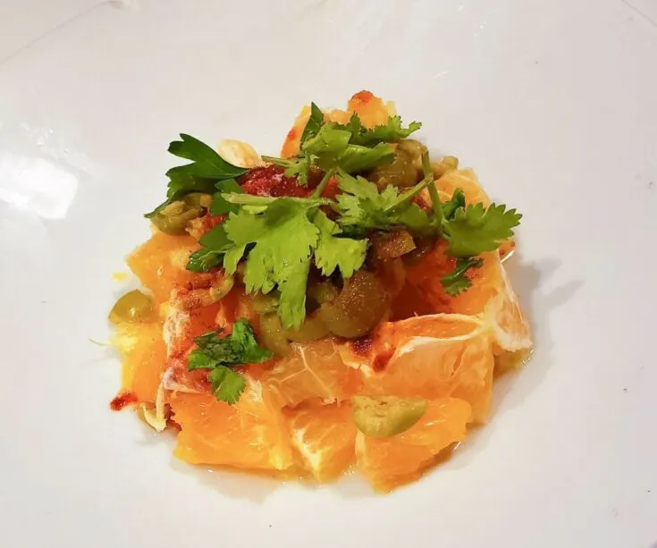 Moroccan Orange Salad with olives