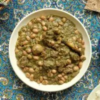 Iranian ghormeh sabzi - herb stew