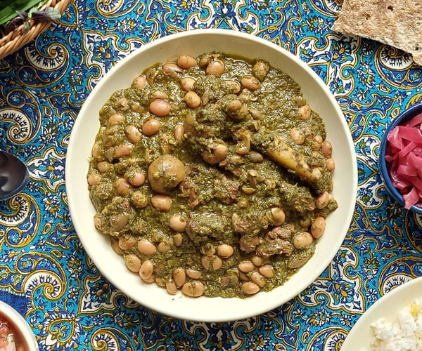 Iranian ghormeh sabzi - herb stew