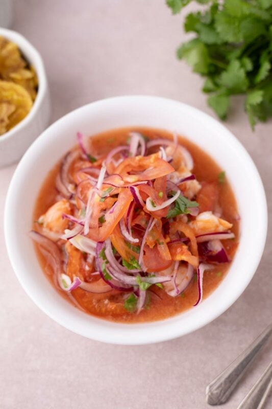 Ecuadorian shrimp ceviche - Ceviche de camarón
