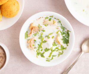 Changua Colombian Egg Breakfast Soup with poached eggs