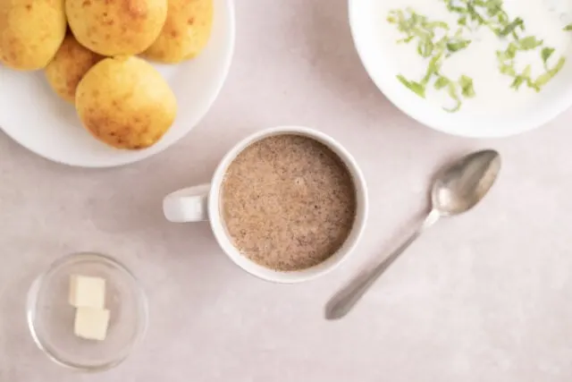 Chocolate santafereno - Colombian hot chocolate served for breakfast