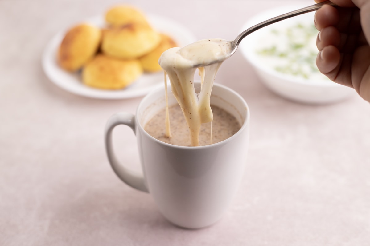 Chocolate Santafereno (Colombian Hot Chocolate with Cheese)