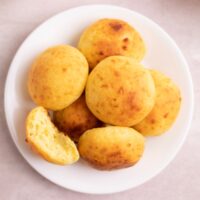 Almojabana -- soft and spongy Colombian cheese bread