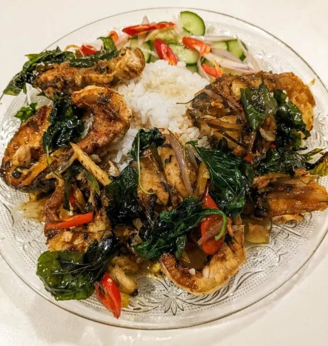 Thai catfish curry - with crispy catfish over rice