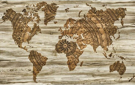 Wooden Map Image